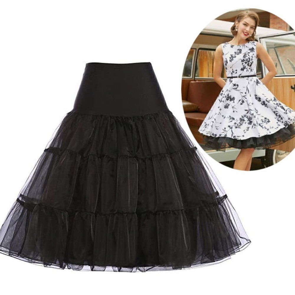 Petticoat Pinup Retro Vintage 1950s 60s Rockabilly Tutu Crinoline Underskirt NEW - Picture 5 of 15